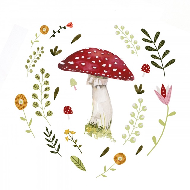 Folksy Mushrooms II