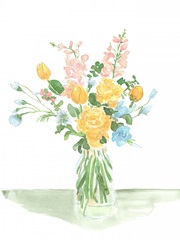 Pastel Bouquet of Flowers I