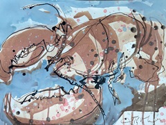 Lobster on Blue II