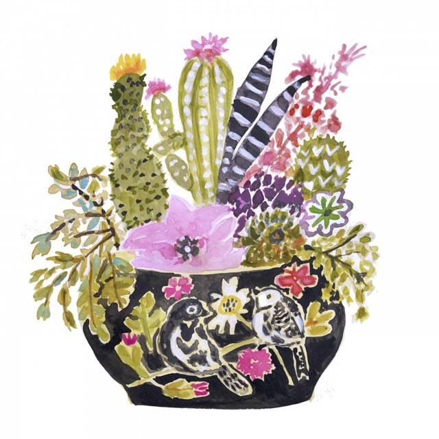 Vase with Cactus II