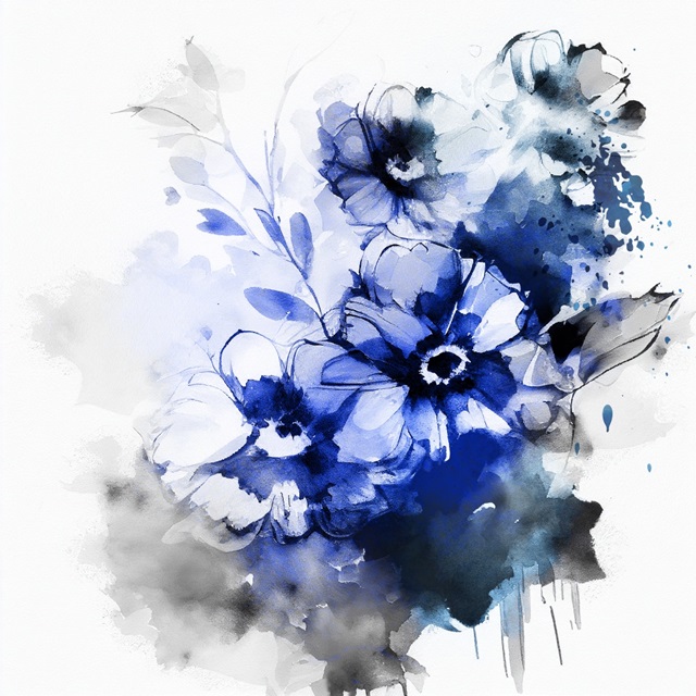 Blue Spring Floral II