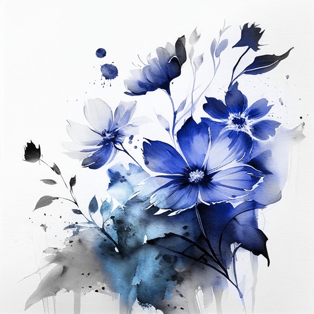 Blue Spring Floral III