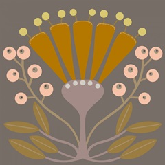 Graphic Folk Flower I