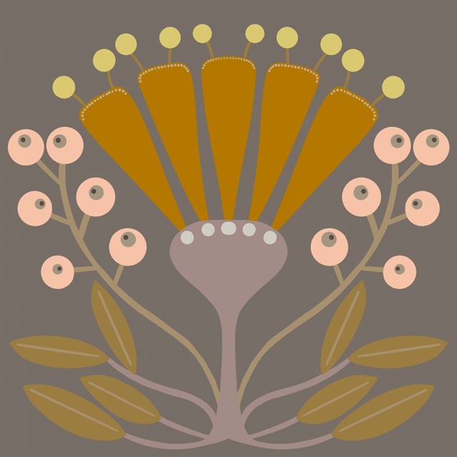 Graphic Folk Flower I