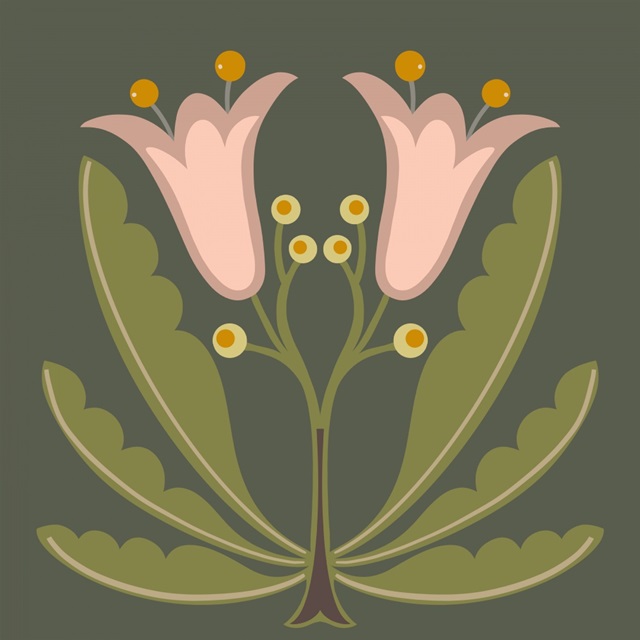 Graphic Folk Flower II