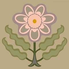Graphic Folk Flower III
