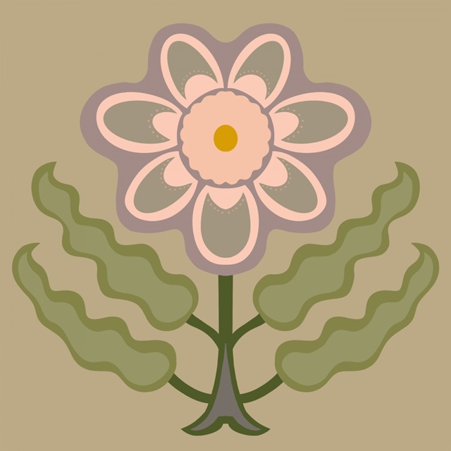 Graphic Folk Flower III