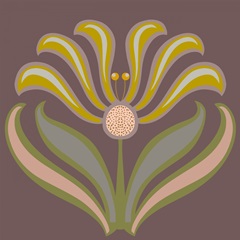 Graphic Folk Flower IV