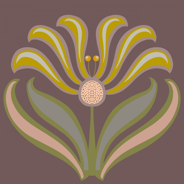 Graphic Folk Flower IV