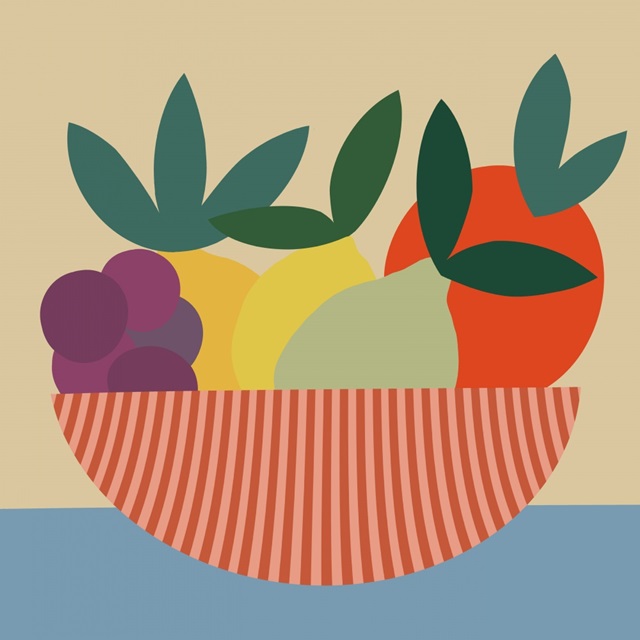 Graphic Fruit Bowl II