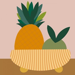 Graphic Fruit Bowl III