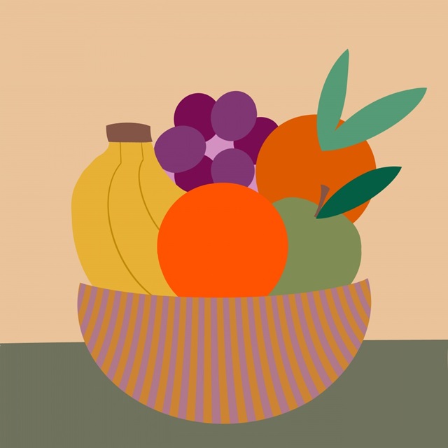 Graphic Fruit Bowl IV