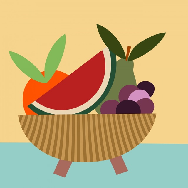 Graphic Fruit Bowl V