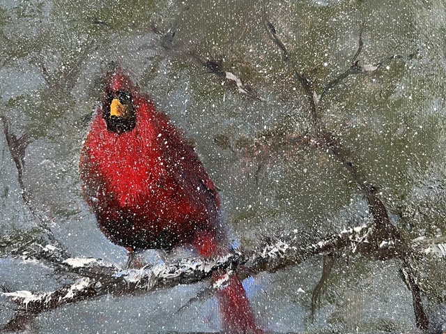 Cardinal in Snow I