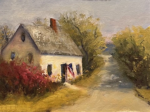 Cottage With Flag