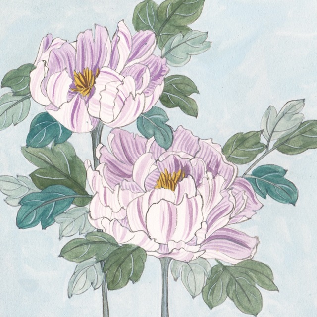 Striped Peonies II