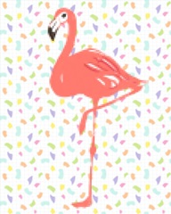Flamingo Pixel Party I