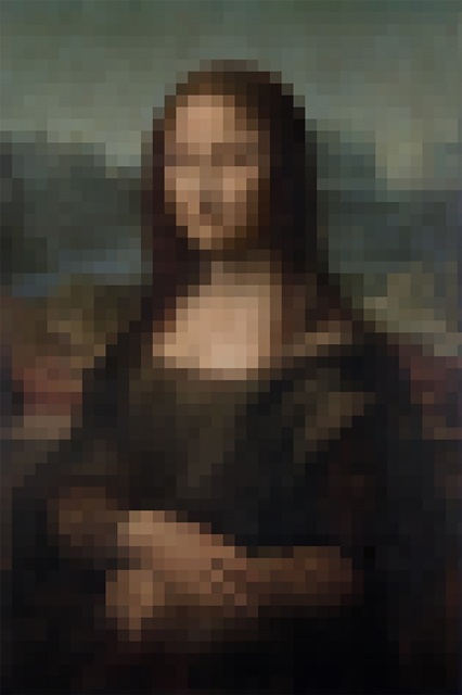 Pixelated Mona Lisa