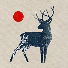 Deer and Sun I