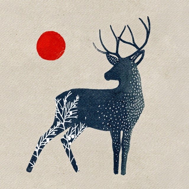 Deer and Sun I