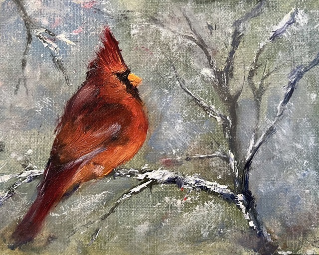 Cardinal in Snow II