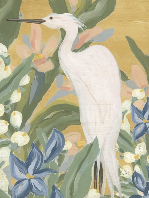 Floral Egret I