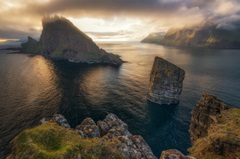 Midnight at Drangarnir