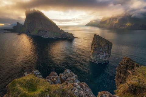 Midnight at Drangarnir