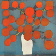 Abstract Orange Flowers