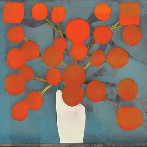 Abstract Orange Flowers