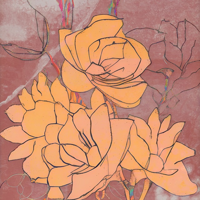 Abstract Pale Roses