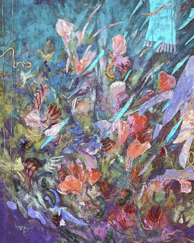 Blue Floral Efflorescence