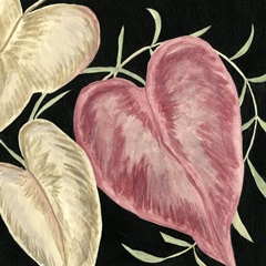 Tropical Leaves on Black I