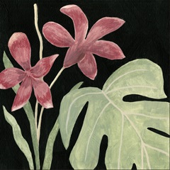 Tropical Leaves on Black II