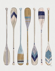 Vintage Style Oar Set 1, Blues