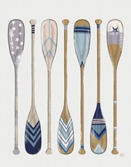 Vintage Style Oar Set 2, Blues