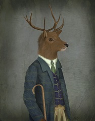 Scottish Deer Alistair McStag, Portrait, Art Print