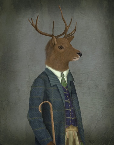 Scottish Deer Alistair McStag, Portrait, Art Print