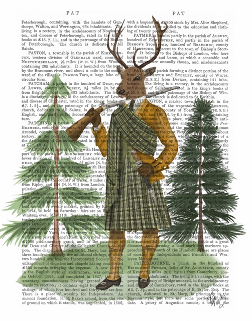 Scottish Deer Colonel Hamish Haggis, Full, Book Print