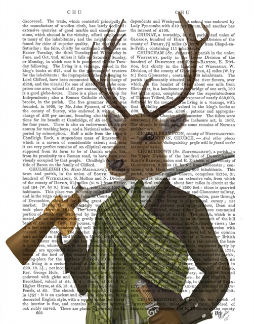 Scottish Deer Colonel Hamish Haggis, Portrait, Book Print