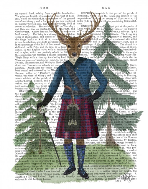 Scottish Deer Laird Tam OShunter, Full, Book Print