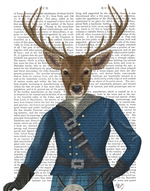 Scottish Deer Laird Tam OShunter, Portrait, Book Print