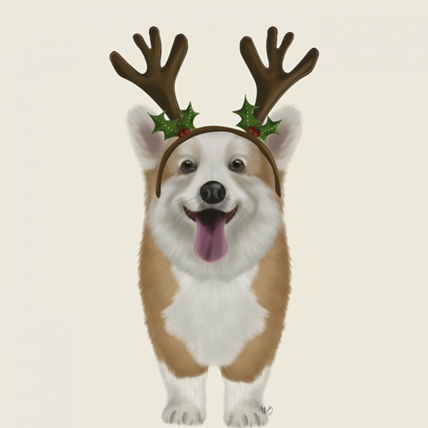 Corgi Christmas Antlers