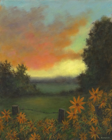 Daisies at Sunset