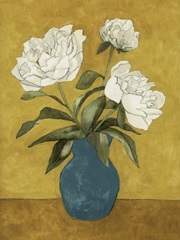 Flower Trio in Blue Vase II