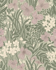 Field of Flowers Light Green