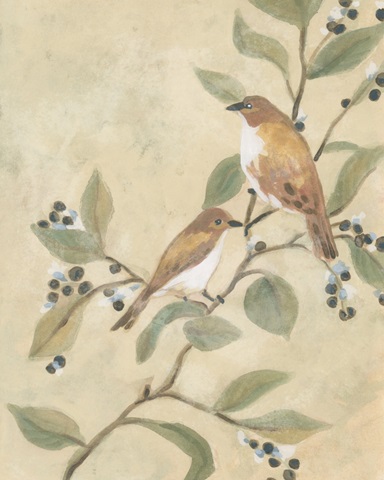 Songbird on Branch Fresco I