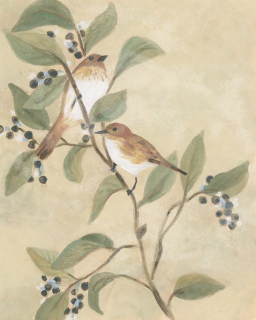 Songbird on Branch Fresco II