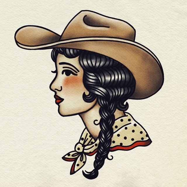 Traditional Tattoo Cowgirl II