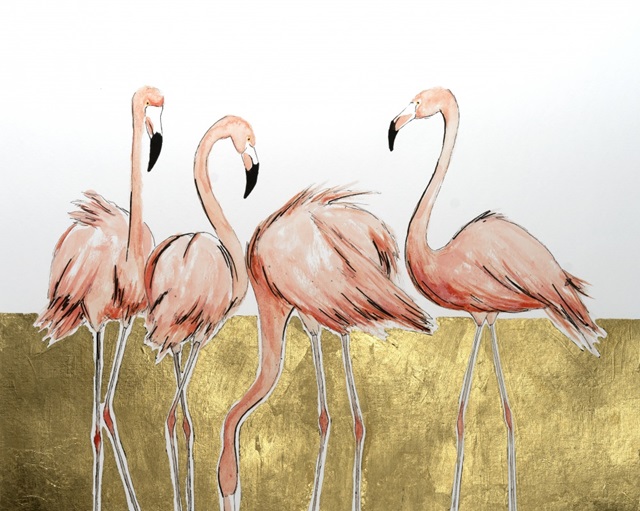 Printed Flamingo Flock I